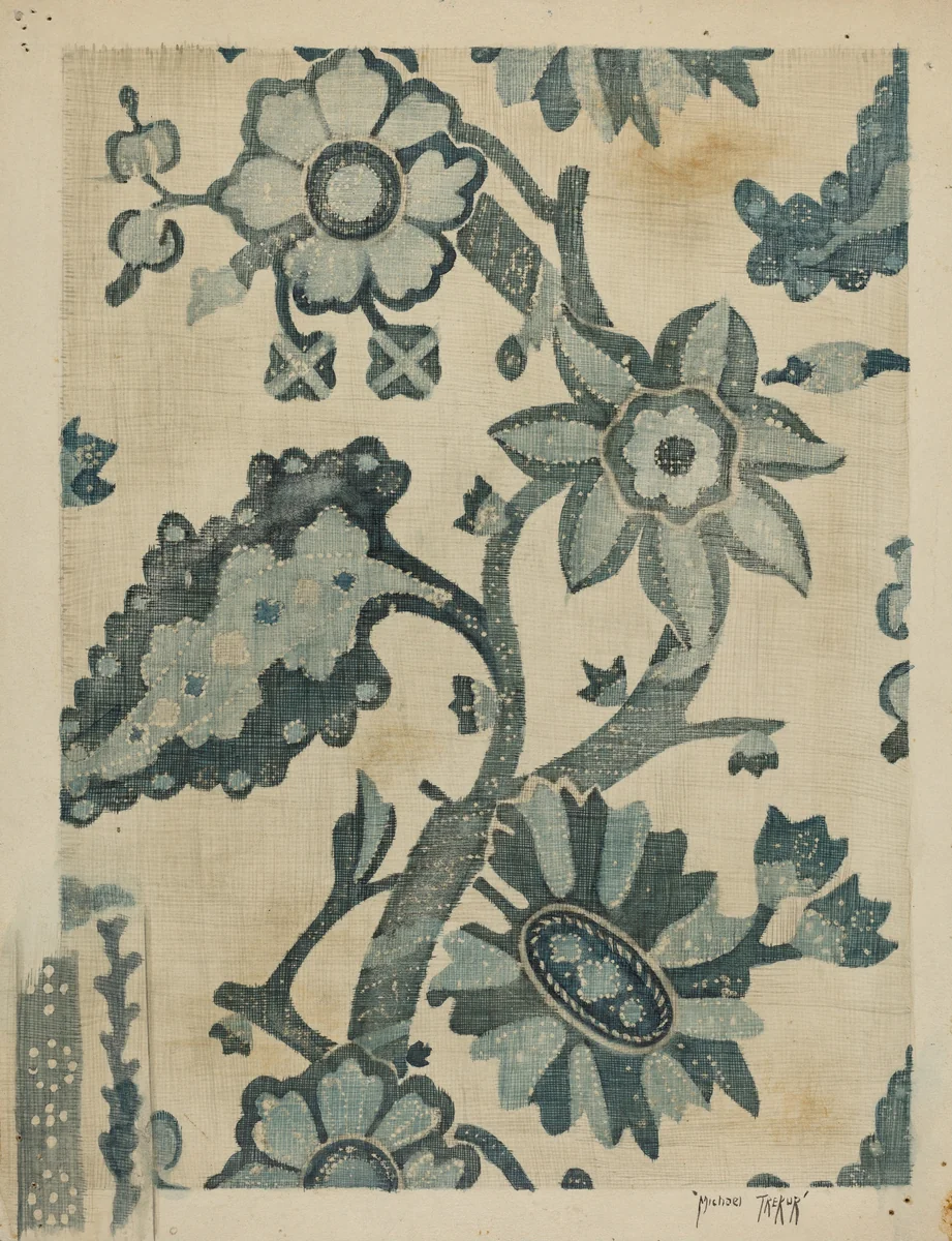Resist Print by Michael Trekur, index of american design, 1937