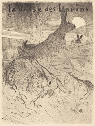 La valse des lapins by Henri de Toulouse-Lautrec, print, 1895