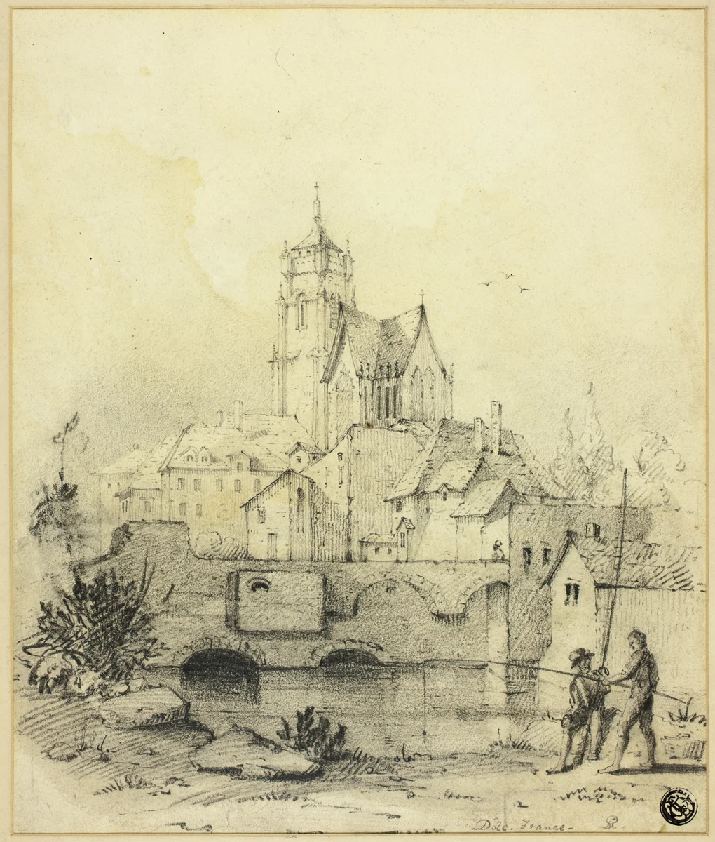 Dole, France by David Roberts, drawing, 1800-1899