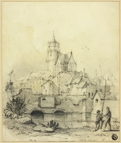 Dole, France by David Roberts, drawing, 1800-1899