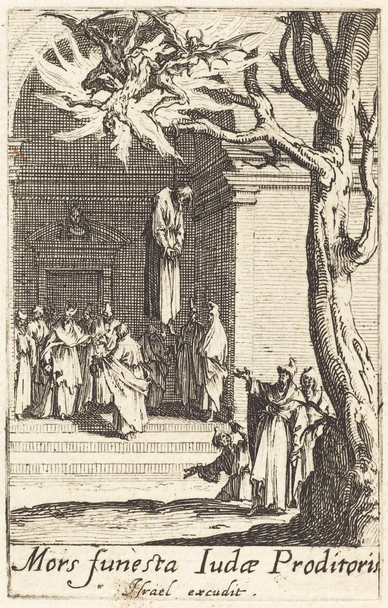 The Death of Judas by Jacques Callot, print, 1634-1635