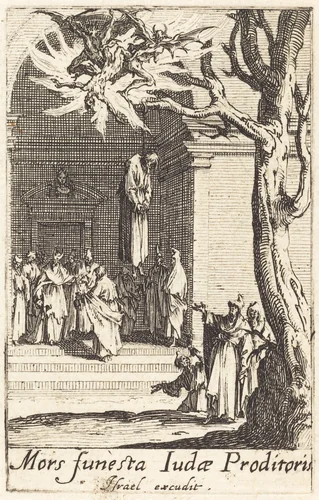 The Death of Judas by Jacques Callot, print, 1634-1635