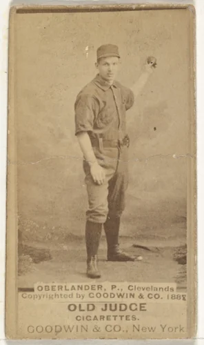 Hartman Louis "Doc" Oberlander, Pitcher, Cleveland, from the Old Judge series (N172) for Old Judge Cigarettes by Goodwin & Company, photograph, 1888
