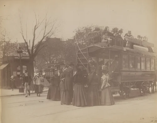 Tramway à chevaux by Eugène Atget, photograph, 1898