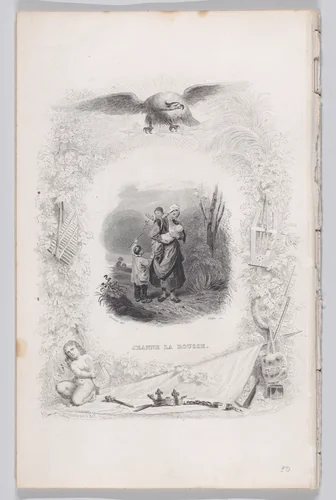 Jeanne, the Redhead, from "The Songs of Béranger" by François-Louis Français, print, 1829