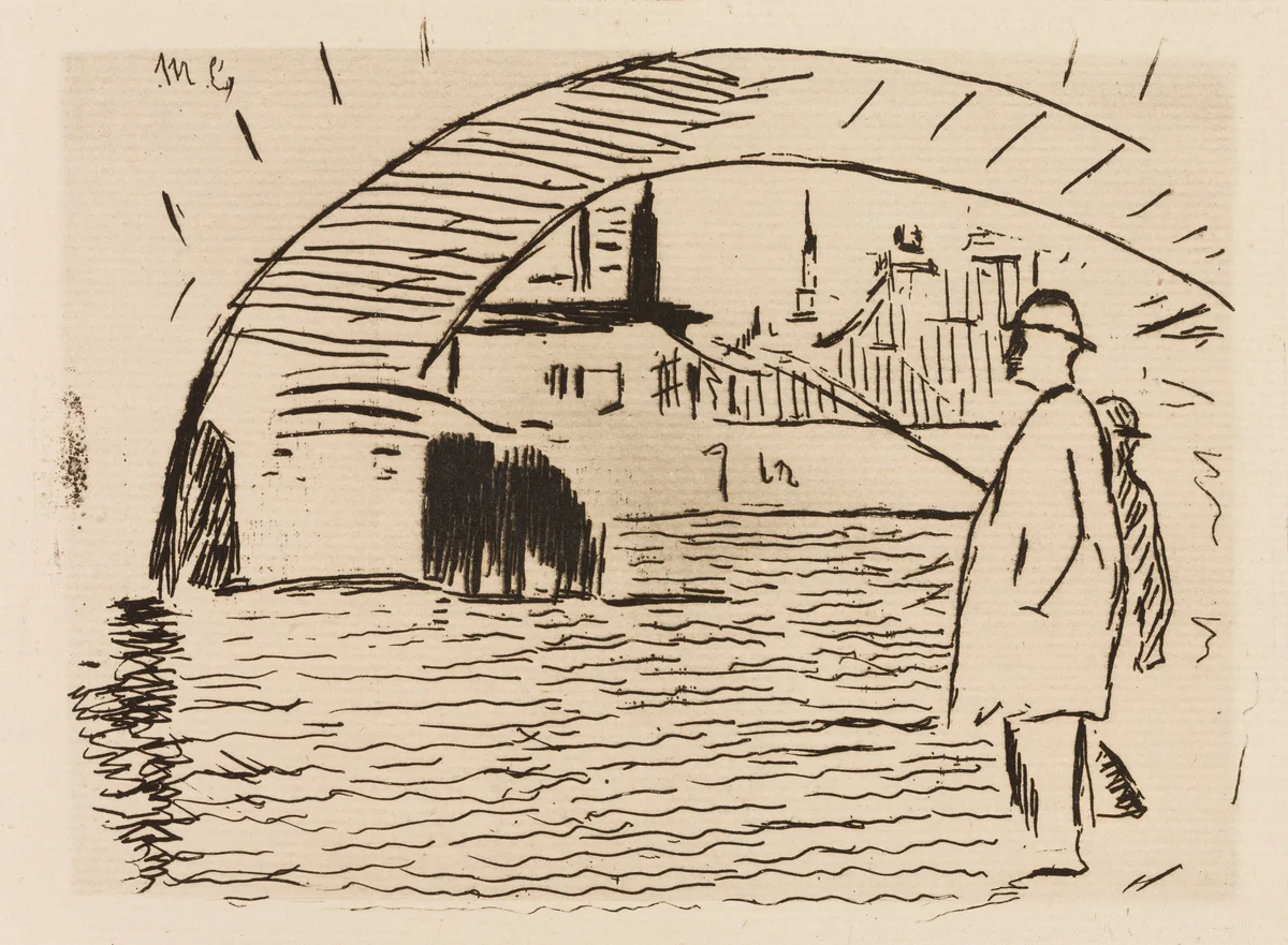 The Arch of the Bridge, plate 6 from Le Fleuve by Édouard Manet, print, 1874
