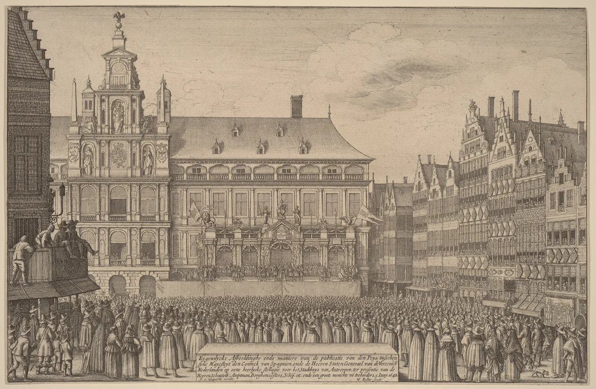 The Peace of Munster by Wenceslaus Hollar, print, 1641