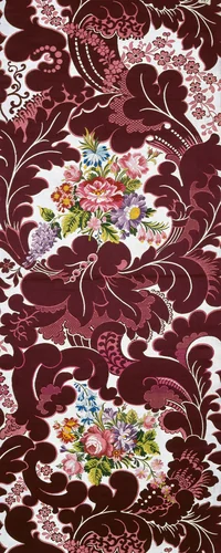 Panel by Mathevon et Bouvard, textile, 1860-1880