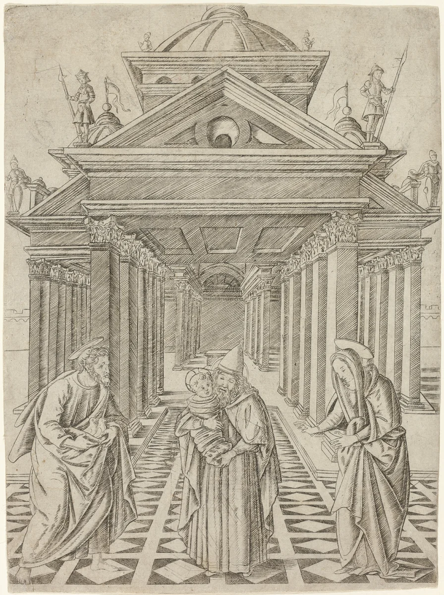 The Presentation in the Temple, from the Mysteries of the Rosary by Francesco Rosselli, print, 1490