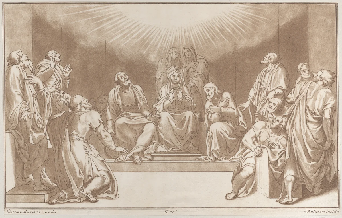 Descent of the Holy Ghost by Stefano Mulinari, print, 1760-1790