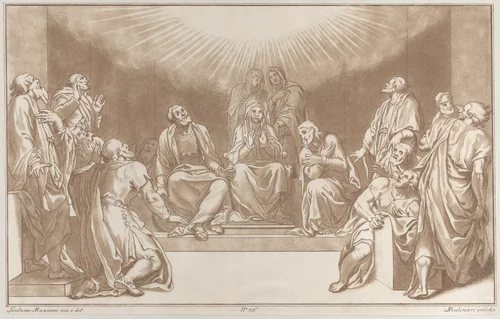 Descent of the Holy Ghost by Stefano Mulinari, print, 1760-1790