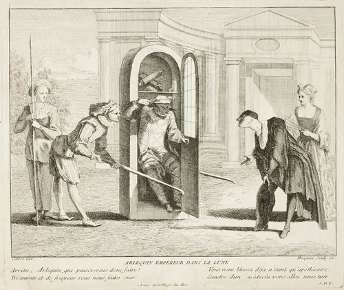 Plate from Livre de Scènes Comiques by Gabriel Huquier, print, 1729-1732