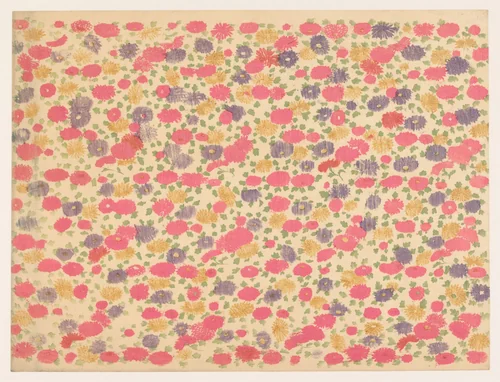 Strooipatroon van bloemen by anonymous, other, 1860-1930