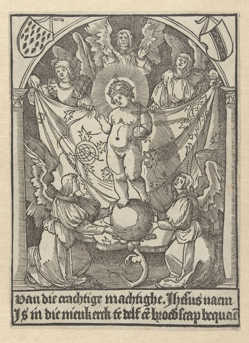 Bidprent voor broederschap van Jezus by Jacob Cornelisz van Oostsanen, print, 1520-1540