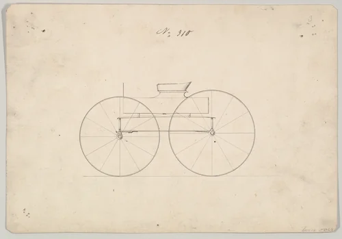 Wagon #310 by Brewster & Co., drawing, 1845-1855