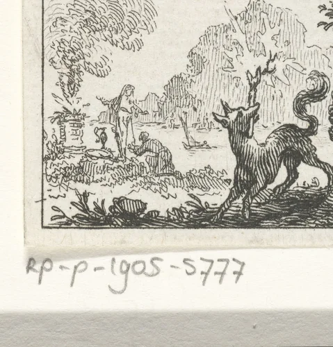 Fabel van de vos en de arend by Simon Fokke, print, 1769