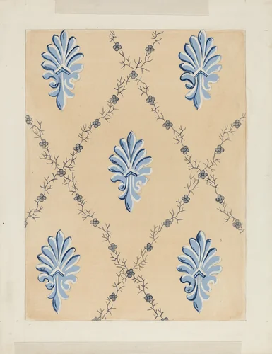 Wallpaper by Mina Lowry, index of american design, 1935-1942
