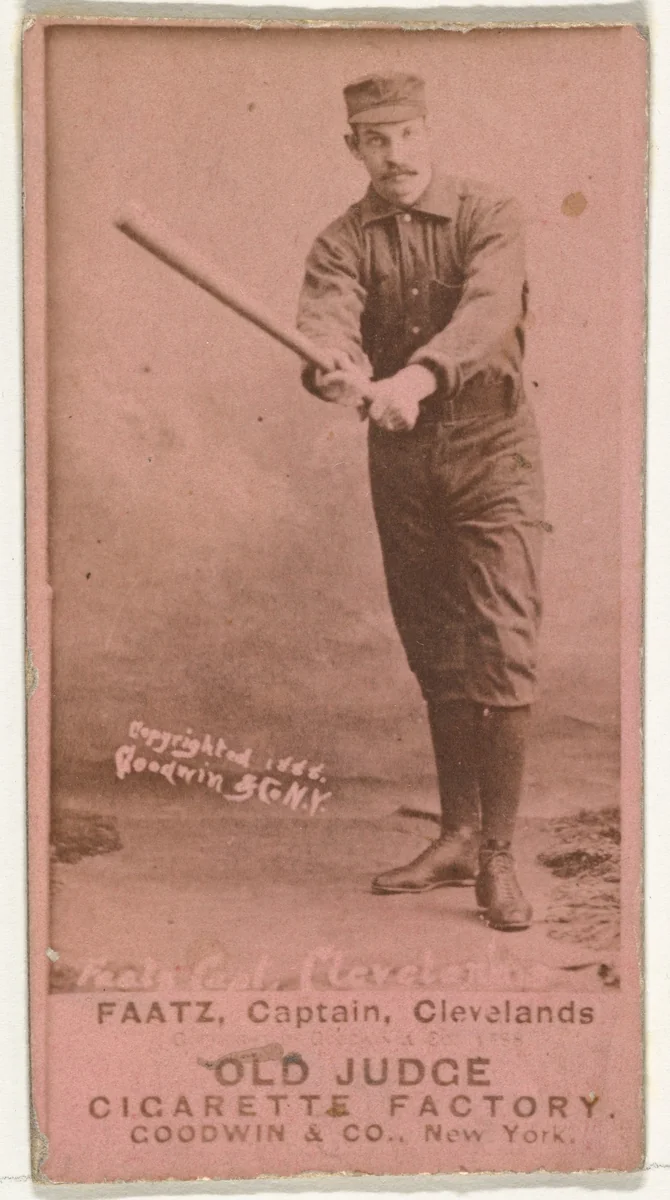 Jayson S. "Jay" Faatz, Captain, Cleveland, from the Old Judge series (N172) for Old Judge Cigarettes by Goodwin & Company, photograph, 1888