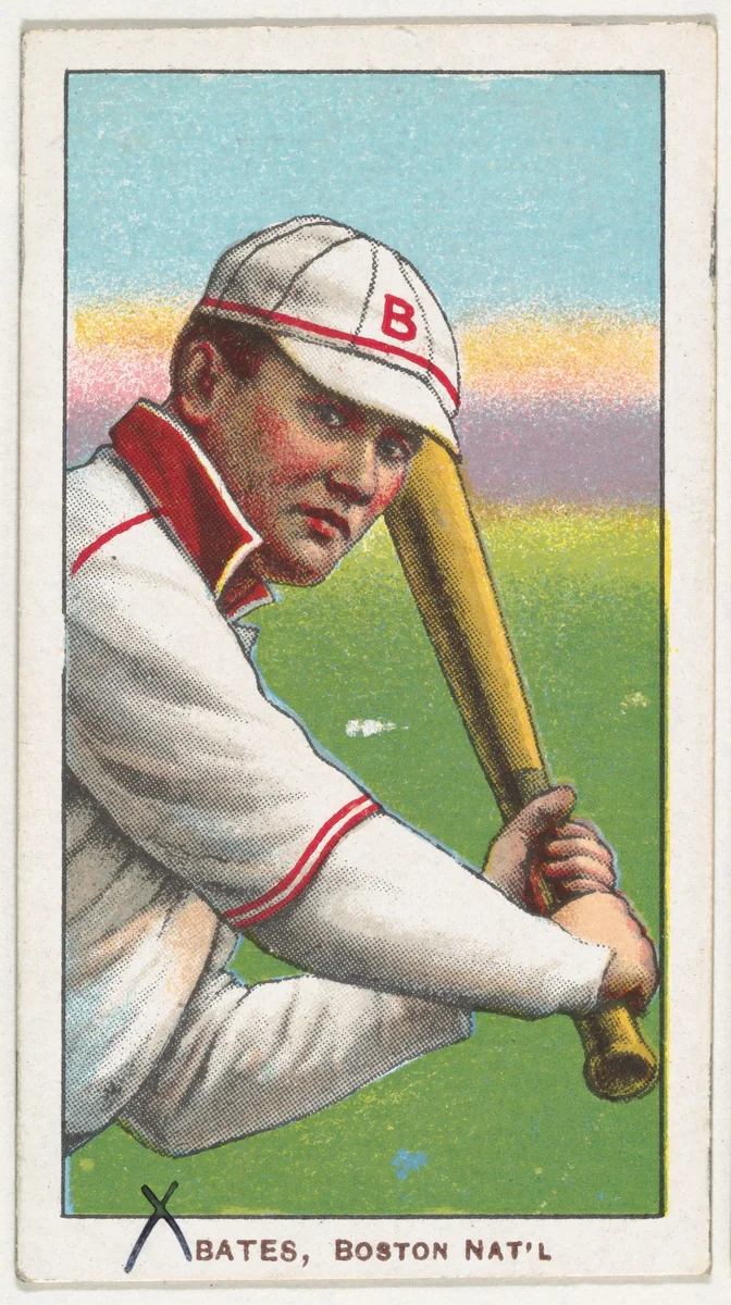 Bates, Boston, National League, from the White Border series (T206) for the American Tobacco Company by American Tobacco Company, print, 1909-1911