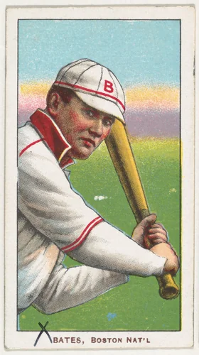 Bates, Boston, National League, from the White Border series (T206) for the American Tobacco Company by American Tobacco Company, print, 1909-1911