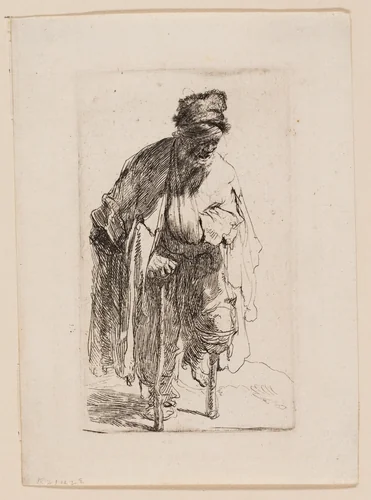 Beggar with a Wooden Leg by Rembrandt van Rijn, print, 1625-1635