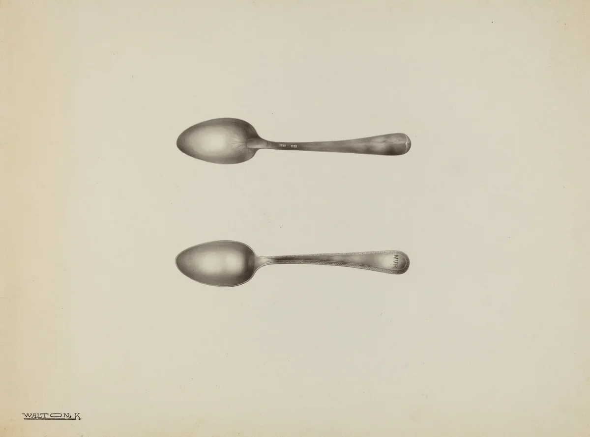 Silver Spoon by Kalamian Walton, index of american design, 1938