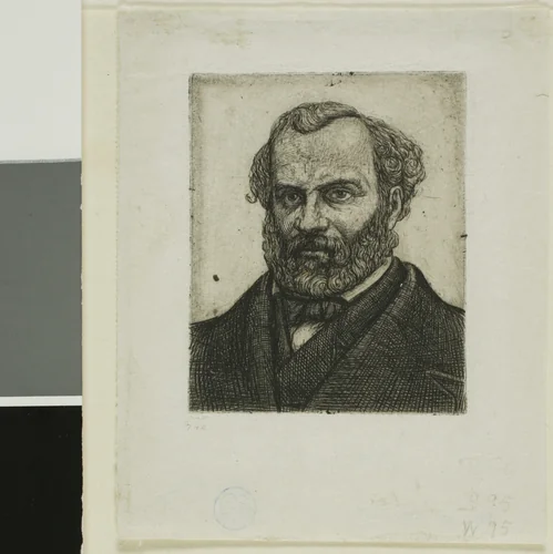 Portrait of Armand Guéraud of Nantes, Printer and Man of Letters by Charles Meryon, print, 1861-1862