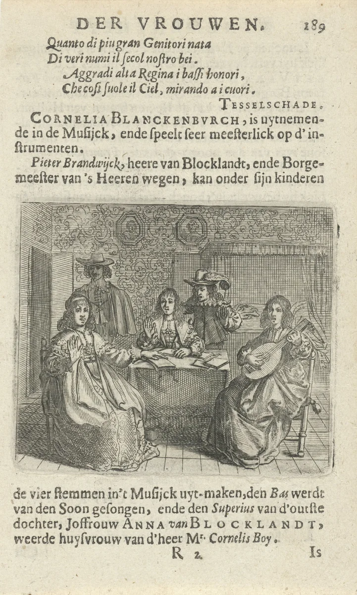 Musicerend gezelschap by Paulus Lesire, print, 1643