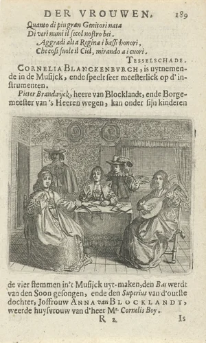 Musicerend gezelschap by Paulus Lesire, print, 1643