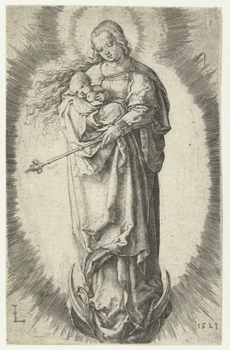 Madonna op de maansikkel by Unknown, print, 1523
