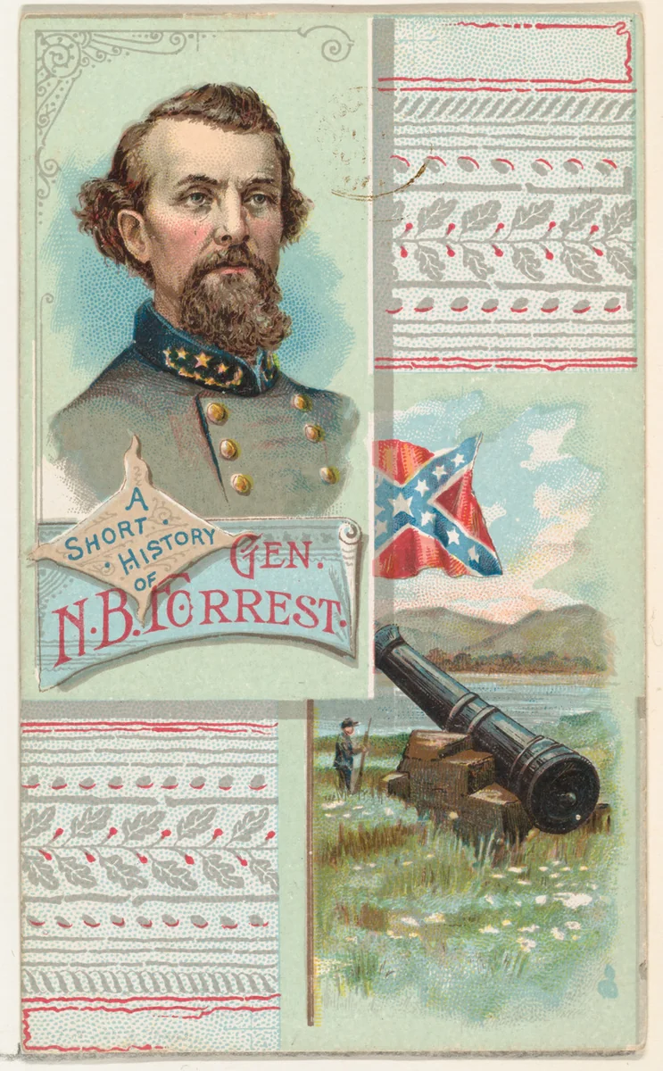 A Short History of General Nathan B. Forrest, from the Histories of Generals series (N114) issued by W. Duke, Sons & Co. to promote Honest Long Cut Smoking and Chewing Tobacco by W. Duke, Sons & Co., print, 1888