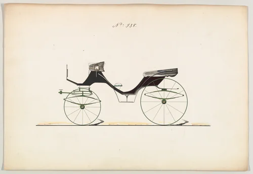 Cabriolet #938 by Brewster & Co., drawing, 1865-1875