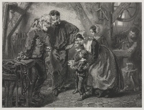 The Working-man's Birthday by Paul Gavarni, print, 1824-1866