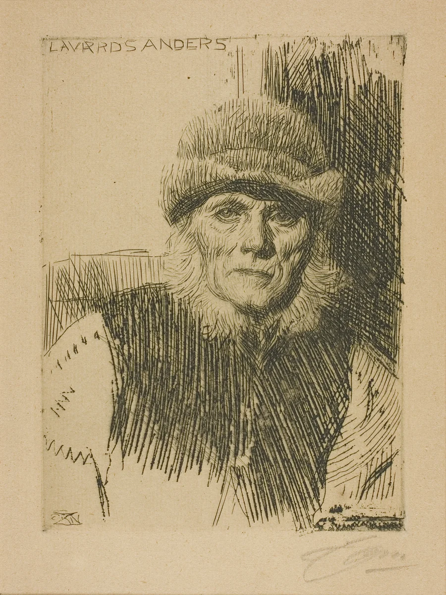 Dalecarlian Peasant (Lavards Anders) by Anders Zorn, print, 1919