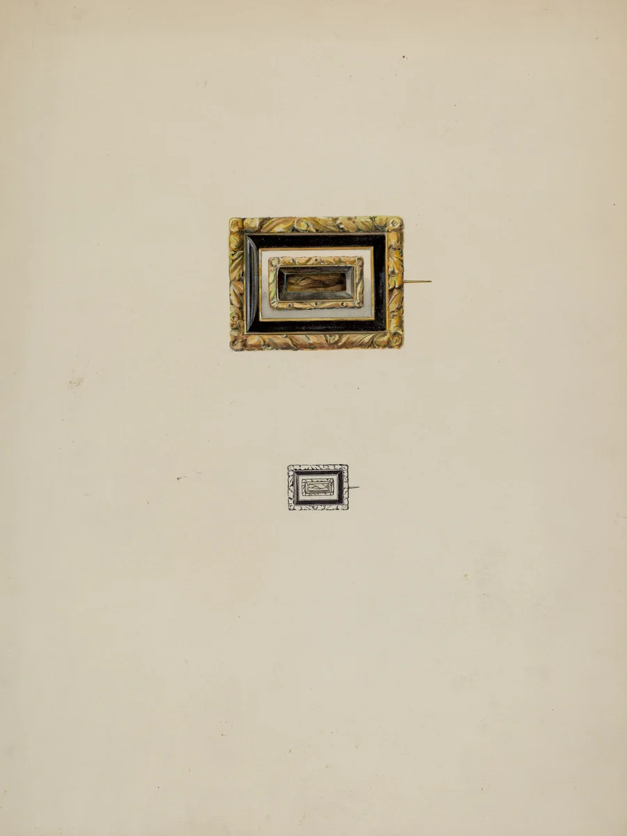 Hair Brooch by O.A. Kirby, index of american design, 1937