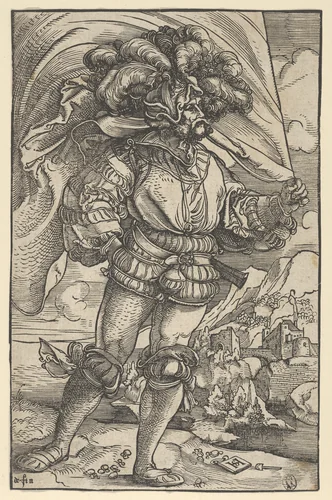 The Standard Bearer by Hans Schäufelein, print, 1510-1520