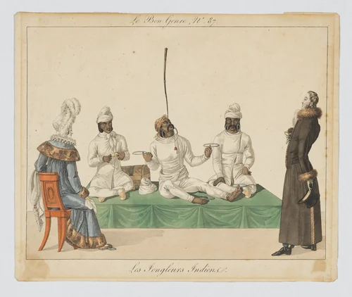 Les Jongleurs Indiens by Georges Jacques Gatine, print, 1817
