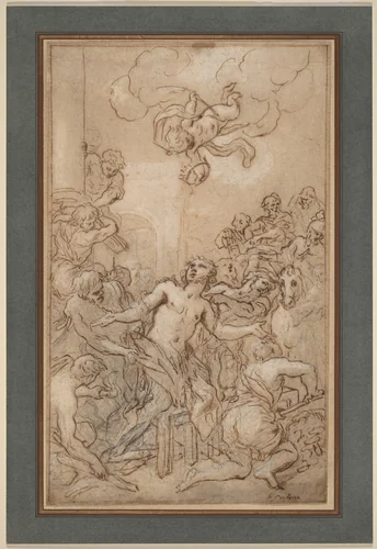 The Martyrdom of Saint Lawrence by Daniel Seiter, drawing, 1685