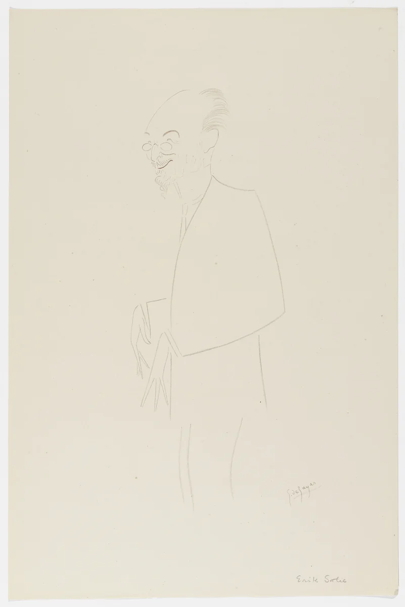 Erik Satie from Caricatures by Georges de Zayas: Eight Very Modern Painters, Two Sculptors and a Musician (Caricatures par Georges de Zayas: Huit peintres, deux sculpteurs et un musicien très modernes) by Georges de Zayas, print, 1919