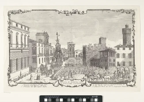 Porta del Castello in Vicenza by Cristoforo dall' Acqua, print, 1744-1787