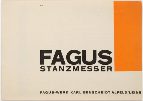 Fagus Stanzmesser by Herbert Bayer, design, 1923