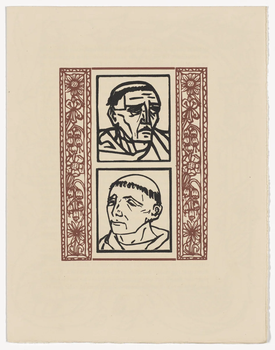 Plate (page 369) from Les Petites Fleurs de St. François (The Little Flowers of St. Francis) by Émile Bernard, illustrated book, 1928