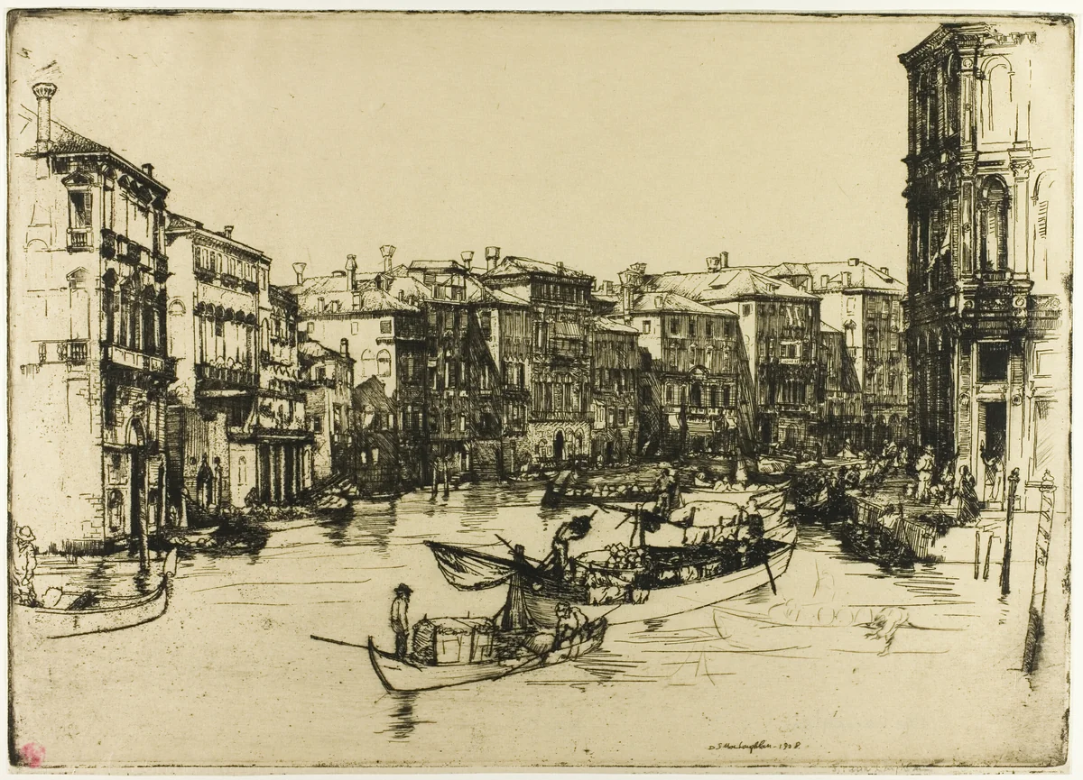 The Market, Venice by Donald Shaw MacLaughlan, print, 1908