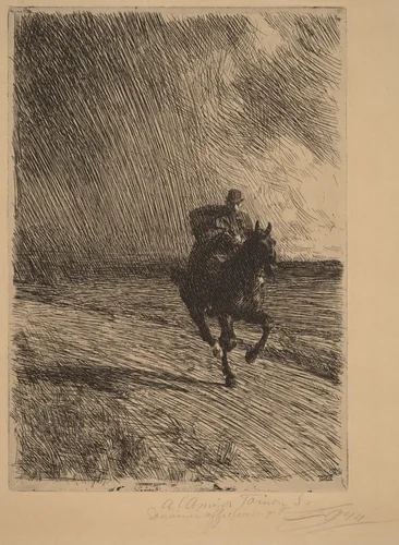 Storm (L'orage) by Anders Zorn, print, 1891