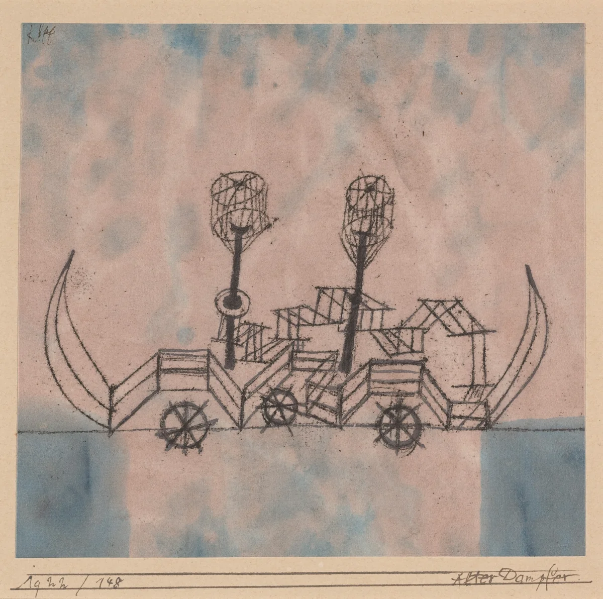 Alter Dampfer (Old Steamboat) by Paul Klee, drawing, 1922