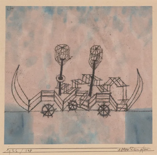 Alter Dampfer (Old Steamboat) by Paul Klee, drawing, 1922