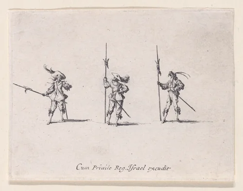 L'Exercice de la Hallebarde (Drill with Halberds), from "Les Exercices Militaires" (The Military Exercises) by Jacques Callot, print, 1635