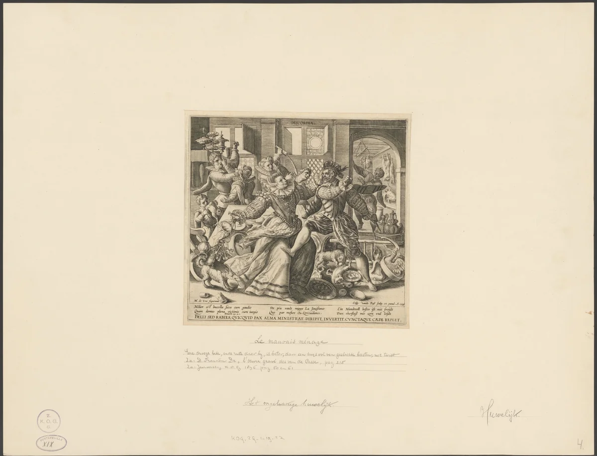 Het slechte huishouden by Unknown, print, 1589