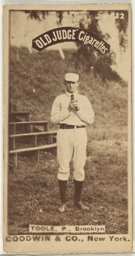 Toole, Pitcher, Brooklyn, from the Old Judge series (N172) for Old Judge Cigarettes by Goodwin & Company, photograph, 1887-1890
