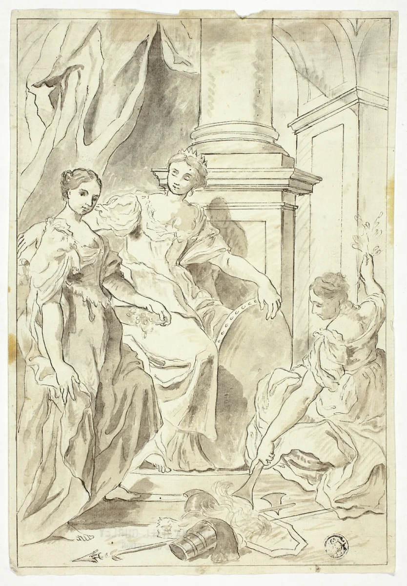 Allegory of Peace by Francesco Solimena, drawing, 1677-1800